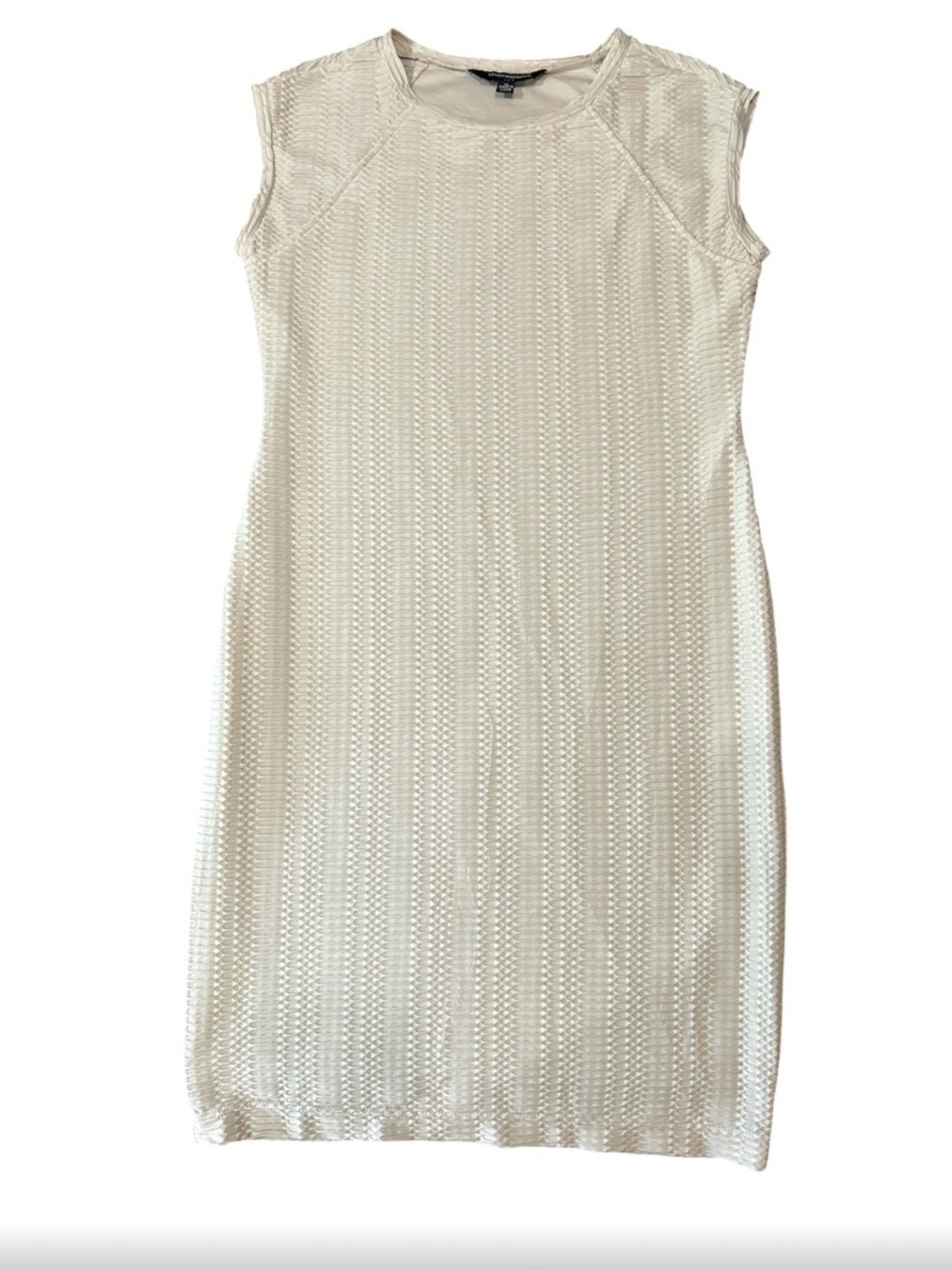 Sharagano Cream Textured Midi Dress
